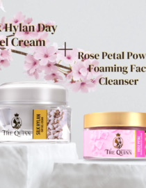 Rose Petal Powder Foaming Face Cleanser + Silk Hylan Day Gel Cream